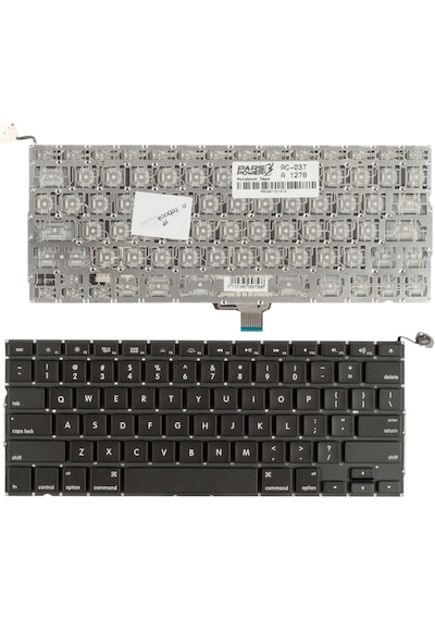 Apple Uyumlu MacBook Pro A1278 Mc700Ll/A Z0Lyq Klavye Siyah Ing Ingilizce - Küçük Enter
