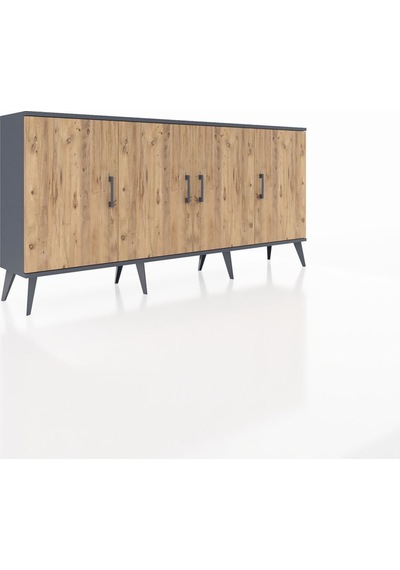Arges Konsol 3 Raflı 4 Kapaklı 176x30x83 Antrasit-çam/aytaşı Çam/aytaşı Arges Konsol 3 Raflı 4 Kapaklı 176x30x83 Antrasit-çam/aytaşı Çam/aytaşı