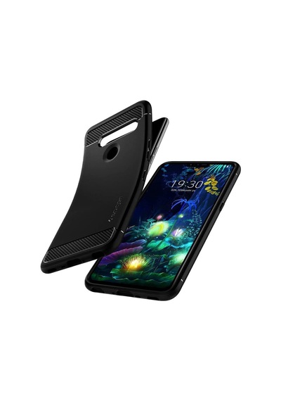 Spigen V50 Thinq İle Uyumlu Kılıf Rugged Armor Black