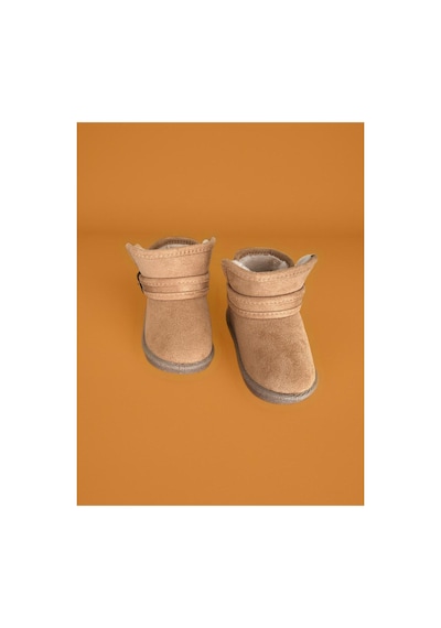 Gezer Unisex Çocuk Kışlık Rahat Taban Ev Bahçe Panduf Camel