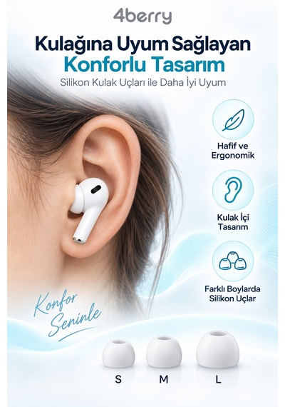 S8 Pro Bluetooth 5.3 Kablosuz Kulak İçi Kulaklık - Anc, Şeffaf Modlu, Dokunmatik, Oyun Modlu - Beyaz 1210