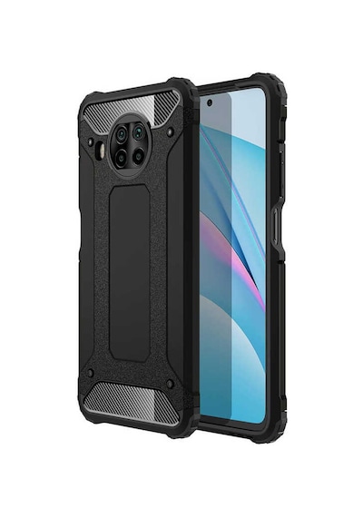 Ekılıf - Xiaomi Redmi Note 9 Pro 5g Uyumlu - Kılıf Çift Katman Zırh Tank Crash Military Kapak - Siyah
