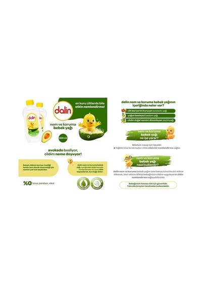 Dalin Bebek Yağı Nem Ve Koruma 6 X 300 Ml