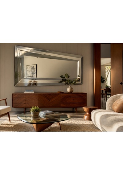 Salon Aynası Duvar Aynası Füme - Gümüş