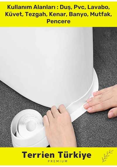 Duş Pvc Lavabo Küvet Tezgah Kenar Banyo Mutfak Pencere 3,2 Mt Su Sızdırmaz Geçirmez Yalıtım Bant