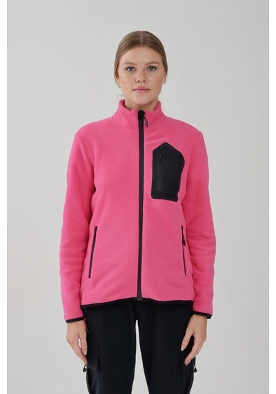 Exuma Kadın Pembe Tam Fermuarlı Polar 2322003-pembe Pembe
