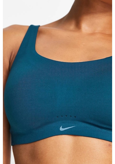 Nike Training Dri Fit Alate Minimalist Light Support Padded Bra Kadın Lazer Kesim Bra Mavi Mavi