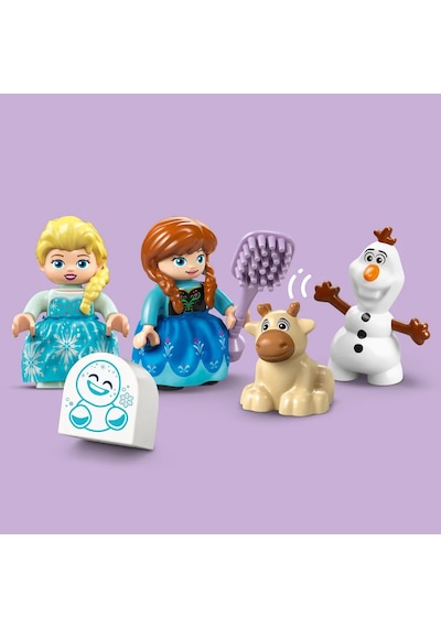 LEGO® DUPLO® │ Disney Anna ve Elsa’nın Karlar Ülkesi Şato Partisi 10455 - 2 Yaş ve Üzeri Çocuklar için Yaratıcı Oyuncak Yapım Seti (54P)