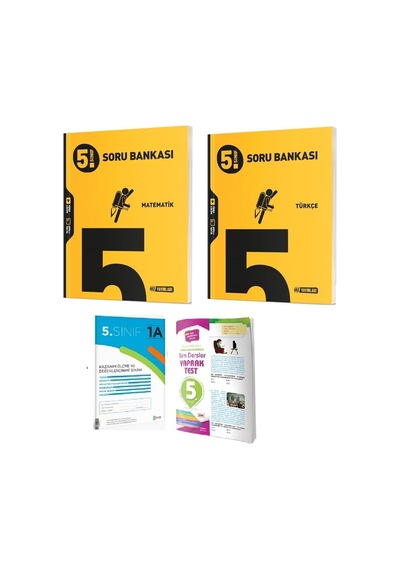 5. Sınıf Matematik ve Türkçe Soru Bankası Seti İle Tüm Dersler Yaprak Test ve KDS Deneme Hediye