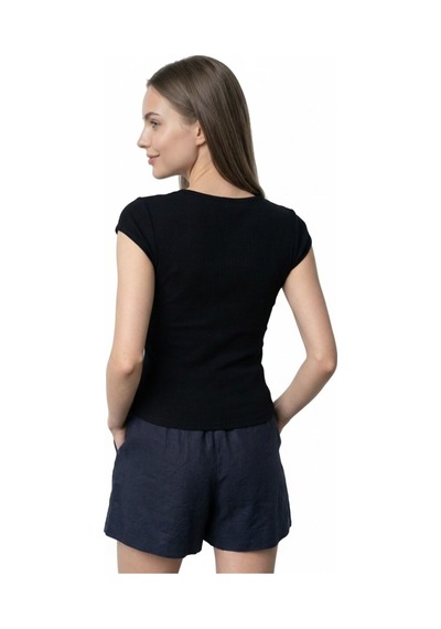 LOFT Slim Fit Kadın Tshirt K.kol Lf2042146 Q1.v1 Siyah
