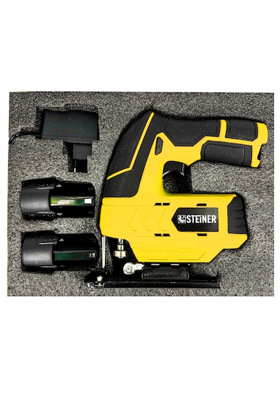 Steiner ST-12V 3.0AH S Li-ion Çift Akülü Şarjlı Dekupaj Testere Sarı