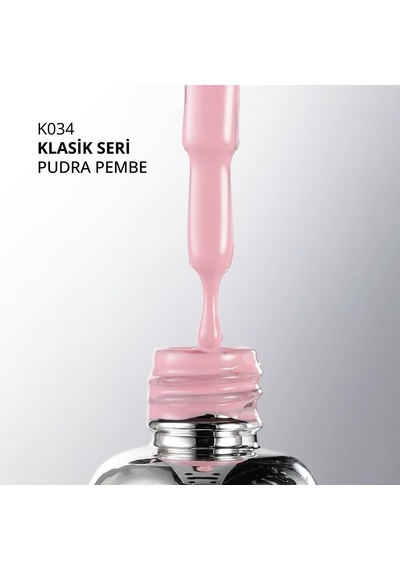 Kalıcı Oje K034, Pudra Pembe, 10 Ml