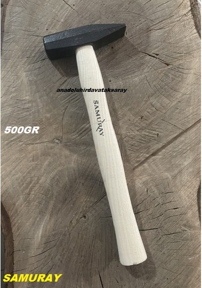 Samuray Çelik 500gr Çekiç Ahşap Saplı Çekiç Crv Dökme Çelik Çekiç