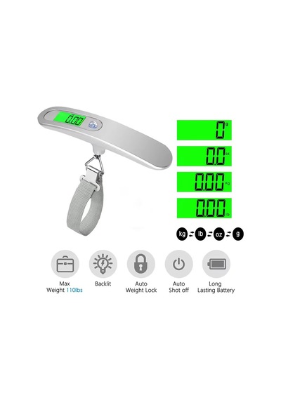 Özel Üretim Kolay Kullanım Hediye Fikirleri Yolculuk Eşyası Dijital Bavul Tartısı Lcd Ekranlı 50 Kg Çok Renkli