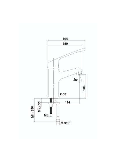 Roca Gala Clunia 39904 Medikal Lavabo Bataryası Krom