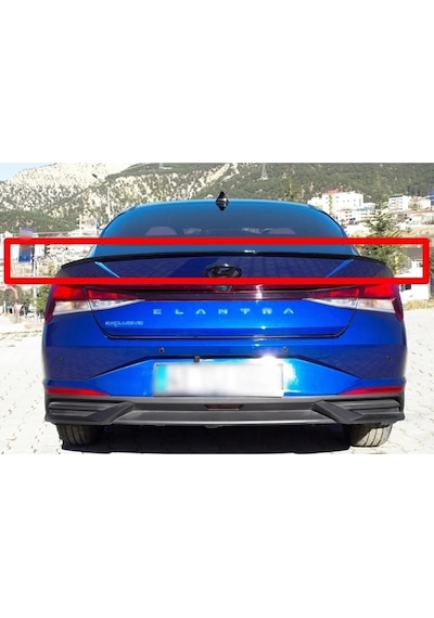 Hyundai Elantra 2021-2022 Uyumlu Piano Black Bagaj Üstü Spoiler