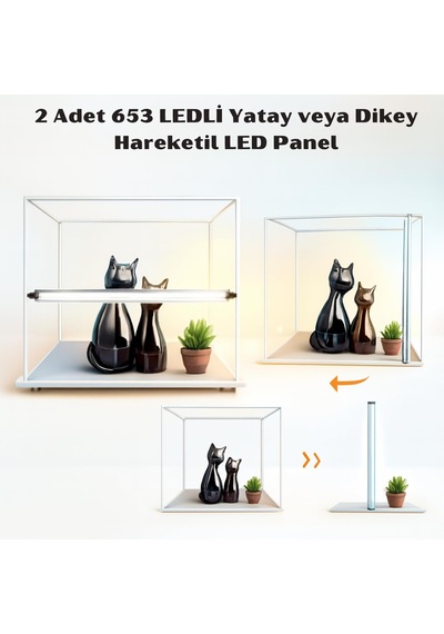Artnest 80x80cm Pro Led Stüdyo Ürün Çekim Çadırı