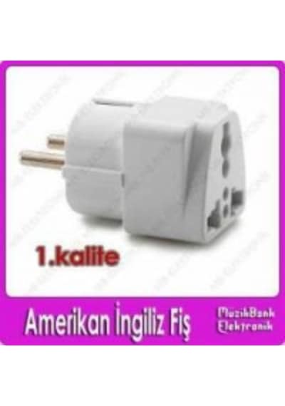 Türkiye Elektrik Priz Dönüştürücü-Amerikan Fiş Çevirci Beyaz Jak