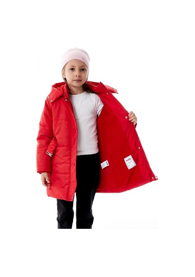 Benitto Kids Kız Çocuk Kapüşonlu Kışlık Şişme Mont 51352 Kırmızı