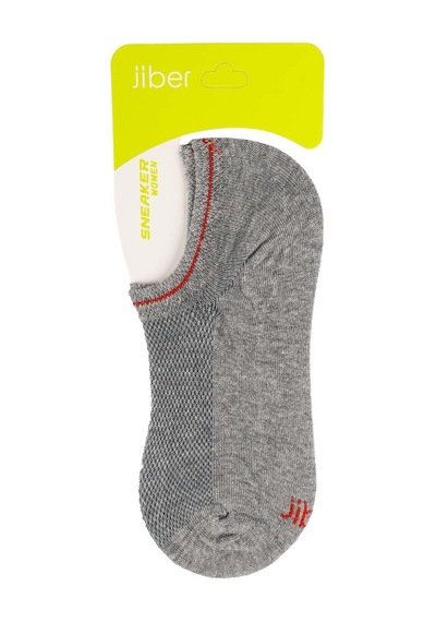 Jiber Erkek Bambu Likralı Sneaker Çorap 7051 - 12 Adet Gri Melanj