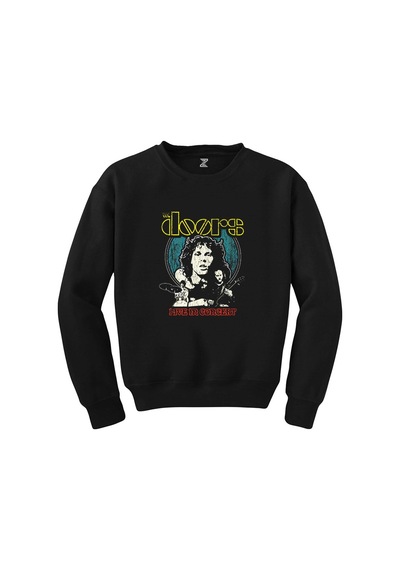 The Doors Live in Concert Siyah Sweatshirt Beyaz