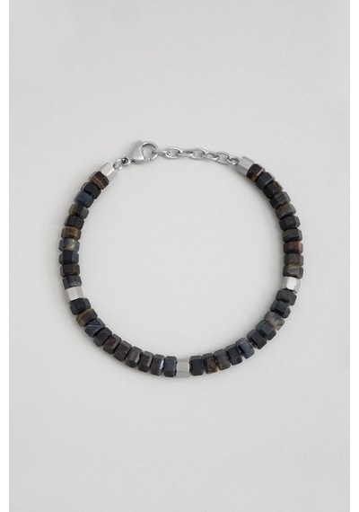 So Chic Jasper Taşlı 22 Cm Çelik Erkek Bileklik Çelik