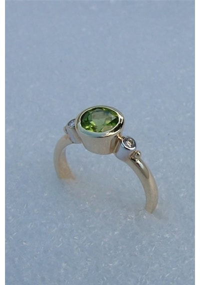 Peridot Yeşim Doğal Taş Yüzük - Ak465
