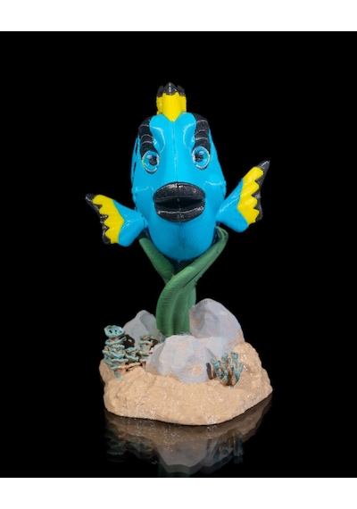 Hareketli Mavi Cerrahbalığı Ve Standı 10x6,5 Cm
