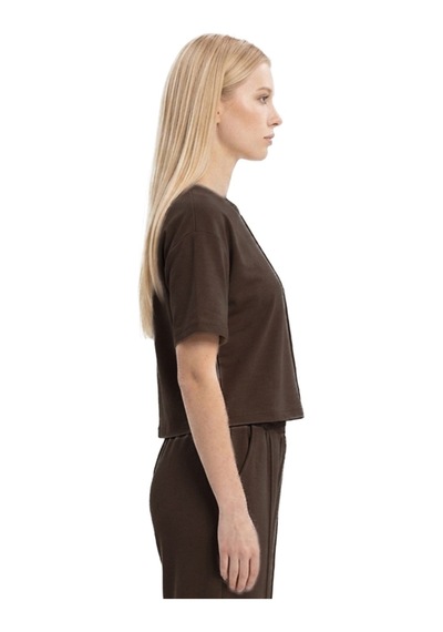 Cottonhıll Premium - Sway Collection Kahverengi Modal Bisiklet Yaka Nervür Dikiş Detaylı Tişört Cottonhıll Premium - Sway Collection Kahverengi Modal Bisiklet Yaka Nervür Dikiş Detaylı Tişört