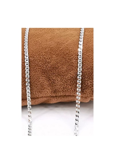 Omar Silver Unisex Barlı Rodyum Kaplama Gümüş Kolye Zincir 2,30 M