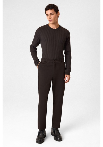 Back And Bond Regular Fit Diagonel Kahve Jogger Pantolon Çok Renkli