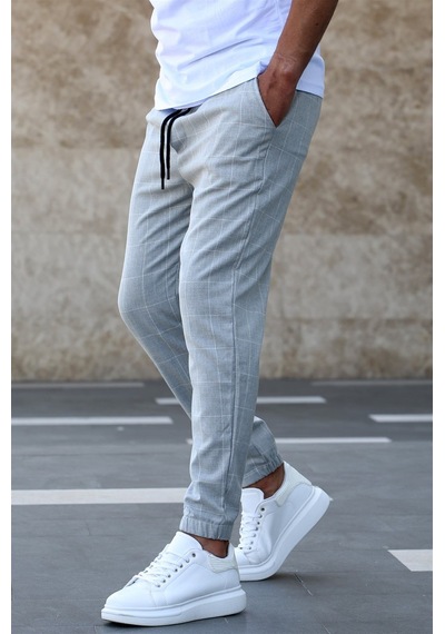 Madmext Madmext Ekoseli Gri Jogger Mad4081-gri Gri