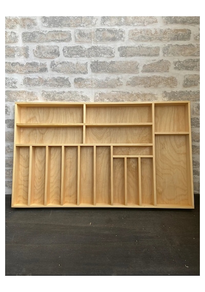75x45 Cm Ayfiwood Ahşap Kaşıklık Çekmece İçi Yemek Takımı Ve Servis Gereçleri Düzenleyici Organizer