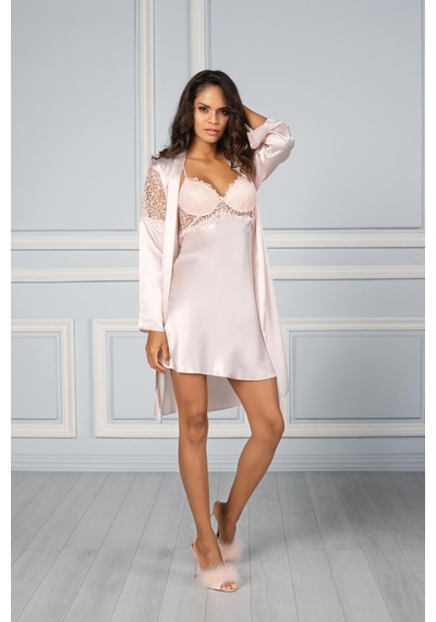 Pierre Cardin 6955 Kadın Saten Altılı Set - İnci Pudra