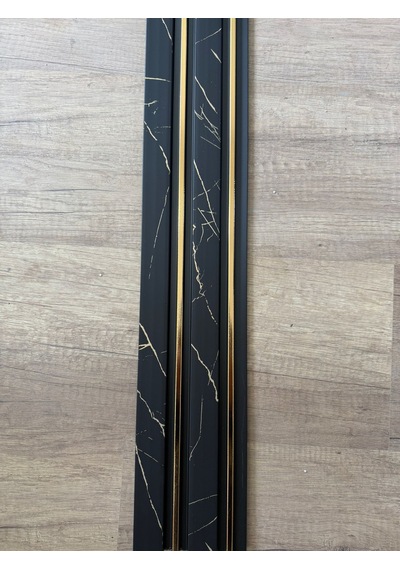 Polimer Siyah Mermer Duvar Ofis Tv Arkası Koridor Dekoratif Panel 5 Adet 55 Cm