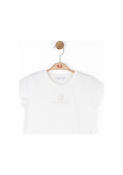 Xo Kids Kız Çocuk Tişort 8-14 Yaş 38302 Ekru