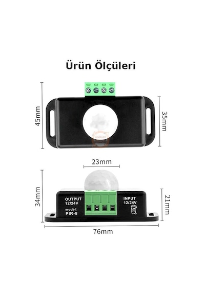 Dc 12-24v Pır Hareket Sensörü-otomatik Işık Lamba Kapı Anahtar Modülü