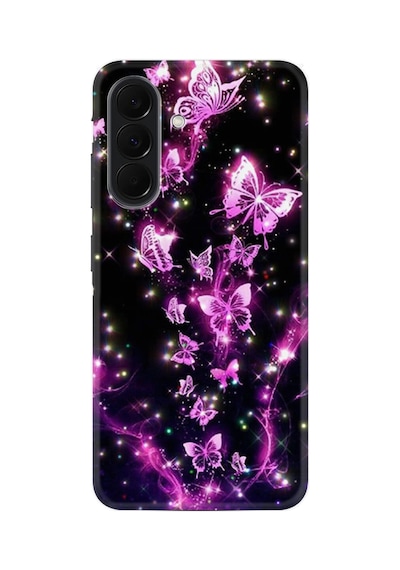 Samsung Galaxy Uyumlu A37 Sm-a376b Kılıf Boutique Baskılı Resimli Pembe Neon Kelebekler Pcode -100