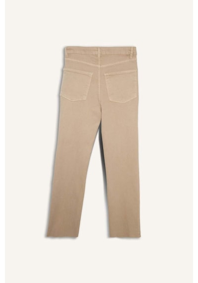 DeFacto Crop Flare Fit Yüksek Bel Bilek Boy Jean Pantolon E8017AX25SMBG737