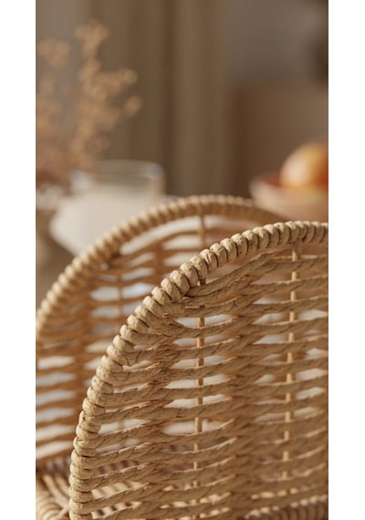 Oval Rattan Peçetelik Mien Doğal, Dekoratif & Sunumluk Açık Kahverengi