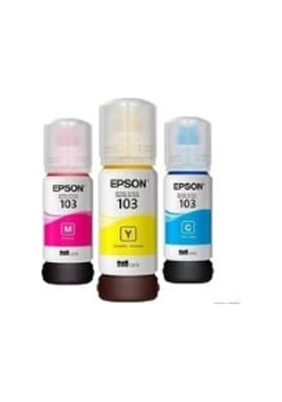 Epson 103 Ecotank L3266 3 Renk Sarı Mavi Kırmızı Mürekkep Seti
