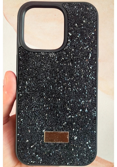 İphone 14 Pro Yıldız Tozu Premium Siyah Silikon Kılıf Lacivert