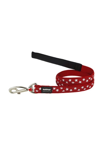 Red Dingo Kırmızı Üzerine Beyaz Yıldızlı Köpek Uzatma 20mm Kırmızı