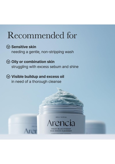 Fresh Blue Hyssop Rice Mochi Cleanser