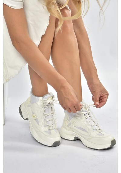 Fox Shoes V312415009 Beyaz Bilekli Spor Ayakkabı Sneakers Beyaz