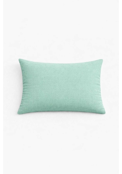 Kadife Dokulu Mint Yeşili Kırlent Yastık Kılıfı 2 Adet 45 X 45 Cm