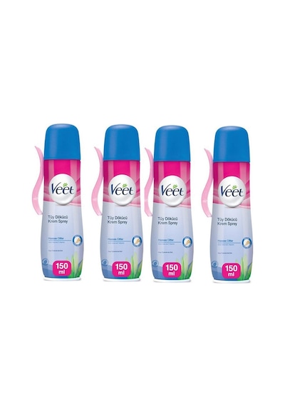 Veet Tüy Dökücü Sprey Krem Hassas Ciltler 150ML / 4 Adet