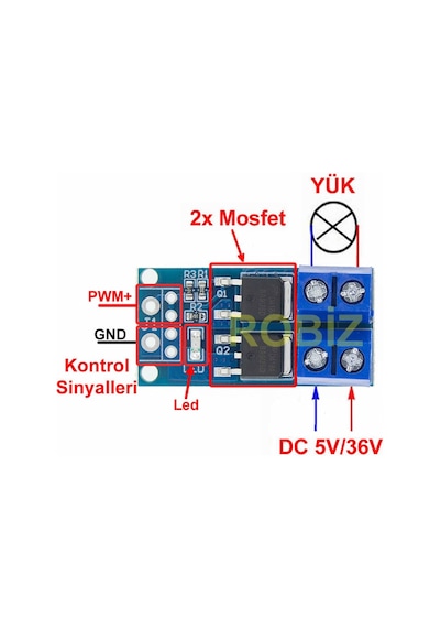 15a Mosfet Modül
