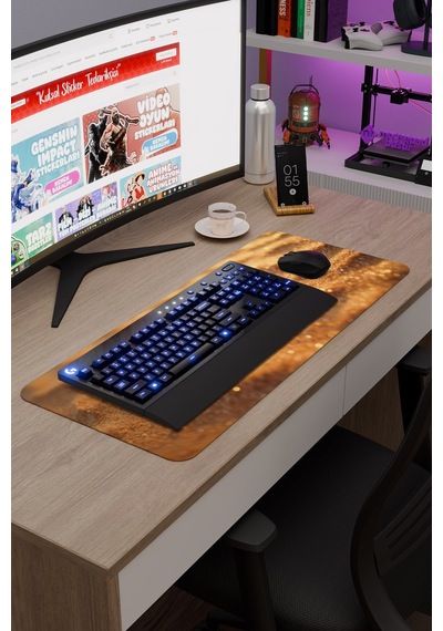 Kum Kaymaz Dikişli Kauçuk Oyuncu Mousepad V2 - 70x30 Xl Gaming Mouse Pad Fare Altlığı