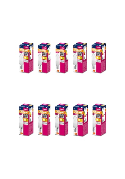 10'lu Value B40 4.9w 827 2700k Sarı Renk E14 Mum Led Ampul Standart